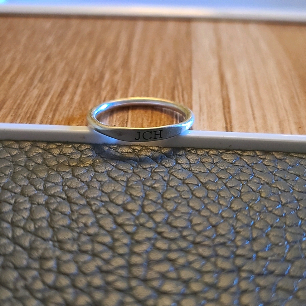 Sterling silver engraved ring